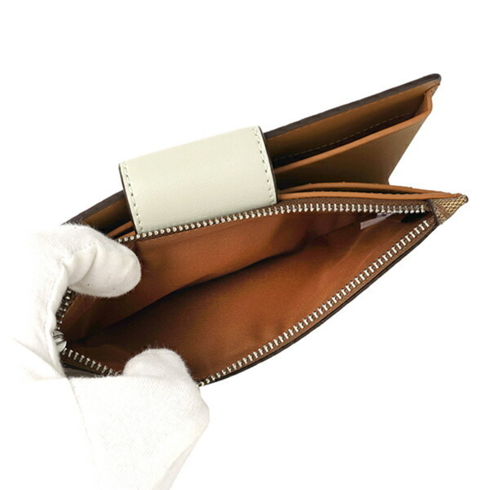 Coach Signature Color Block Long Wallet Brown - image 6